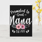 Promoted To Great Nana 2025 Soon To Be Nana Pregna Karte (Gelbe Blume)