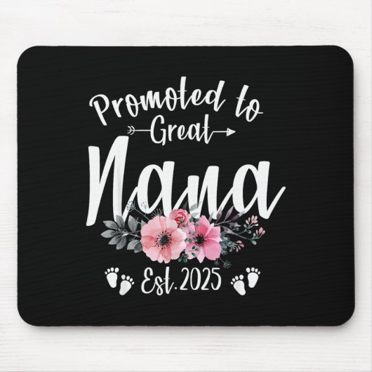 Promoted To Great Nana 2025 Soon To Be Nana Pregna Mousepad (Vorne)