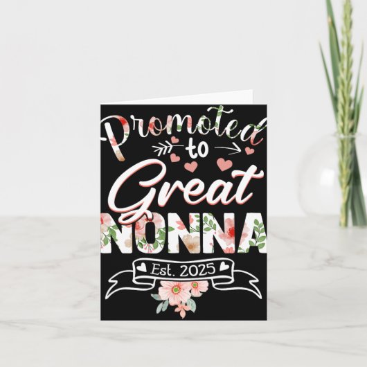 Promoted To Great Nonna Est 2025 First Time New Gr Karte (Vorderseite)