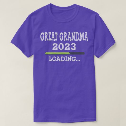 Promoted To Gret Grandma 2023  Loading Please Wait T-Shirt (Design vorne)