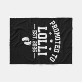 Promoted To Lolli Est 2026 Baby Announcement  Fleecedecke (Vorderseite (Horizontal))