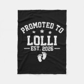 Promoted To Lolli Est 2026 Baby Announcement  Fleecedecke (Vorderseite)