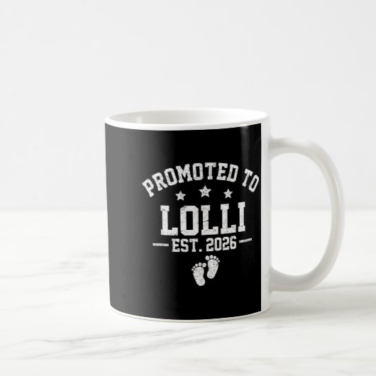 Promoted To Lolli Est 2026 Baby Announcement Kaffeetasse (Rechts)