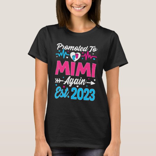 Promoted To Mimi Again 2023 Soon To Be Mom Pregnan T-Shirt (Vorderseite)