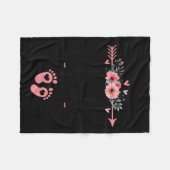 Promoted To Mimi Est 2026 Floral Fleecedecke (Vorderseite (Horizontal))