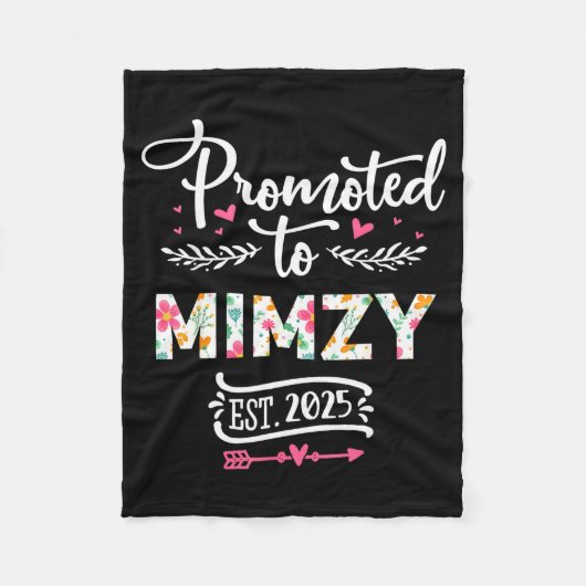 Promoted To Mimzy 2025 Cute Pregnancy Announcement Fleecedecke (Vorderseite)