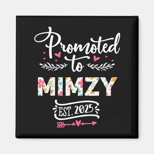 Promoted To Mimzy 2025 Cute Pregnancy Announcement Magnet (Vorne)