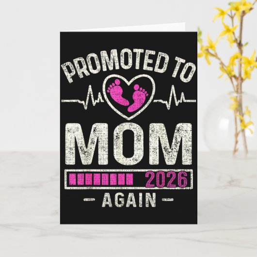 Promoted To Mom Again 2026 Expecting Baby Soon To Karte (Gelbe Blume)