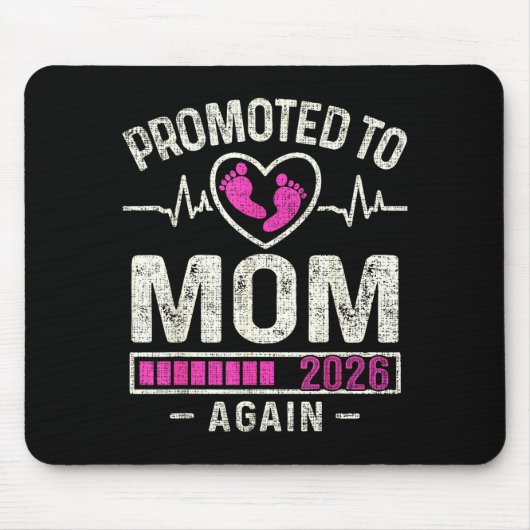 Promoted To Mom Again 2026 Expecting Baby Soon To Mousepad (Vorne)