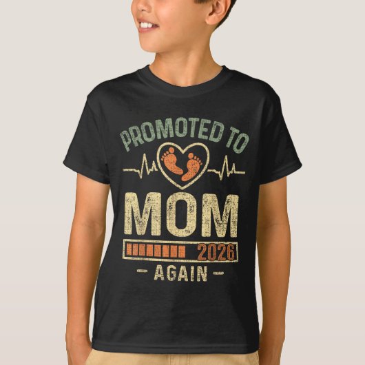 Promoted To Mom Again 2026 Expecting Baby Soon To  T-Shirt (Vorderseite)