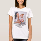 promoted to Mom est.2023  Photo art T-Shirt (Vorderseite)