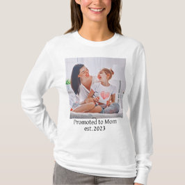 promoted to Mom est.2023  Photo art T-Shirt