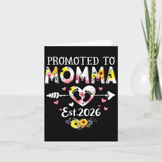 Promoted To Momma 2026 First Time New Grandma Preg Karte (Vorderseite)