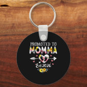 Promoted To Momma 2026 First Time New Grandma Preg Schlüsselanhänger (Vorderseite)