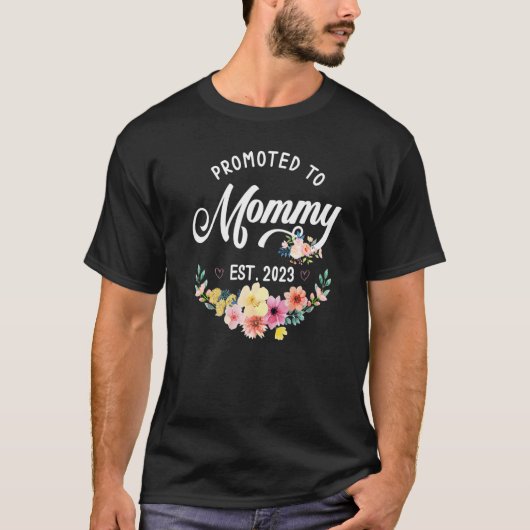 Promoted To Mommy 2023 New Mom 2023 T-Shirt (Vorderseite)