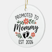 Promoted to Mommy 2026 Funny First Time Pregnancy Keramik Ornament (Links)