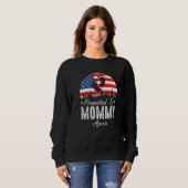 Promoted To Mommy Again 2024 US Flag Father's Day Sweatshirt (Vorne ganz)