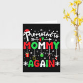 Promoted To Mommy Again Christmas Pregnancy Announ Karte (Gelbe Blume)