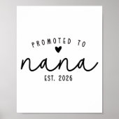 Promoted To Nana Est 2026 New Nana Mothers Day Wom Poster (Vorne)