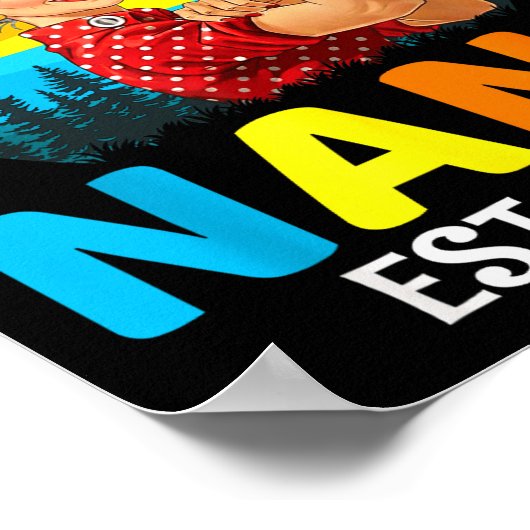 Promoted To Nana Est 2026 Strong Grandma Wer Retro Poster (Ecke)