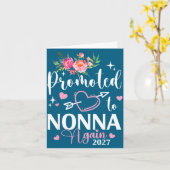Promoted To Nonna Again Est 2027 Flower Heart  Karte (Gelbe Blume)