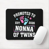Promoted To Nonna Est 2026 Of Twins Gender Reveal  Mousepad (Mit Mouse)