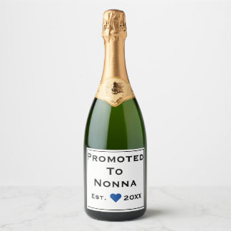 Promoted To Nonna Sparkling Wine Label Schaumweinetikett