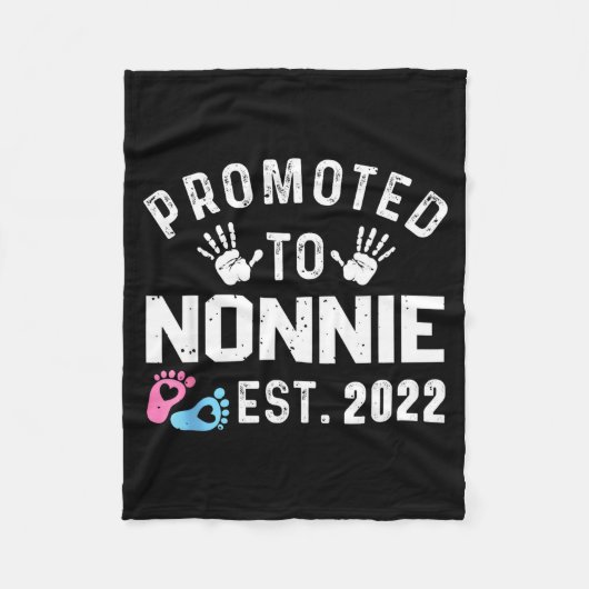 Promoted To Nonnie Est 2022 Funny New Nonnie Fleecedecke (Vorderseite)