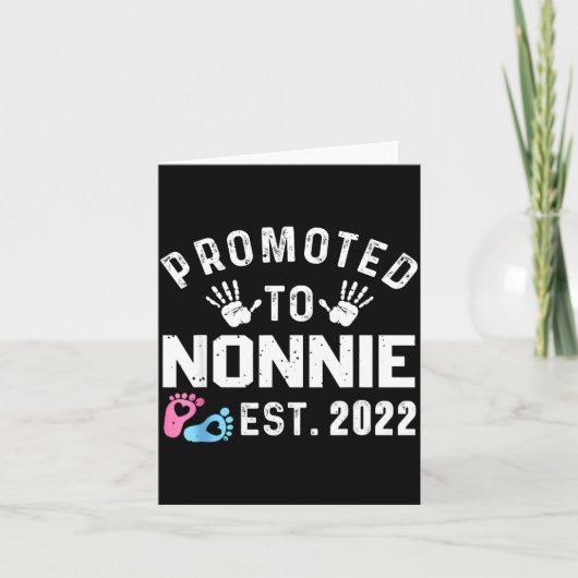 Promoted To Nonnie Est 2022 Funny New Nonnie  Karte (Vorderseite)
