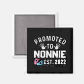 Promoted To Nonnie Est 2022 Funny New Nonnie Magnet (Vorderseite/Rückseite)