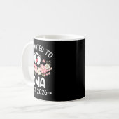 Promoted To Oma 2026 First Time Floral New Oma  Kaffeetasse (Vorderseite Links)