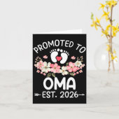Promoted To Oma 2026 First Time Floral New Oma  Karte (Gelbe Blume)