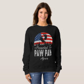 Promoted To Paw Paw Again 2024 US Flag Father's Da Sweatshirt (Vorne ganz)