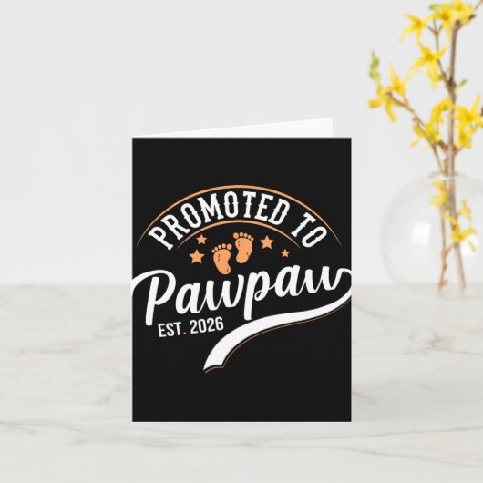 Promoted To Pawpaw 2026 - First Time Father's Day Karte (Gelbe Blume)