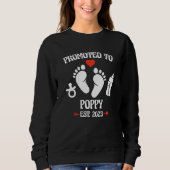 Promoted To Poppy 2023 First Time New Grandpa Preg Sweatshirt (Vorderseite)