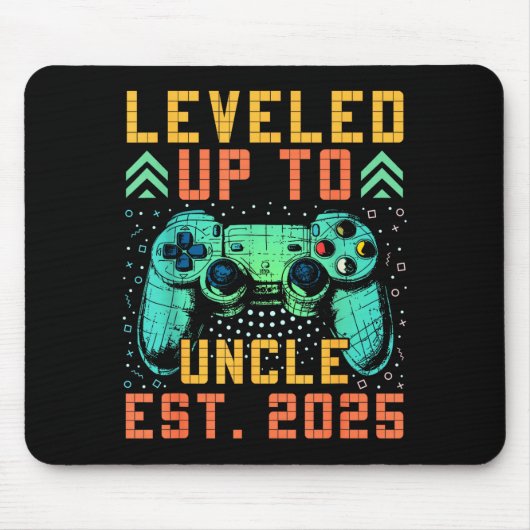 Promoted To Uncle 2025 Leveled Up To Uncle Est 202 Mousepad (Vorne)