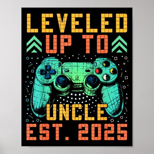 Promoted To Uncle 2025 Leveled Up To Uncle Est 202 Poster (Vorne)