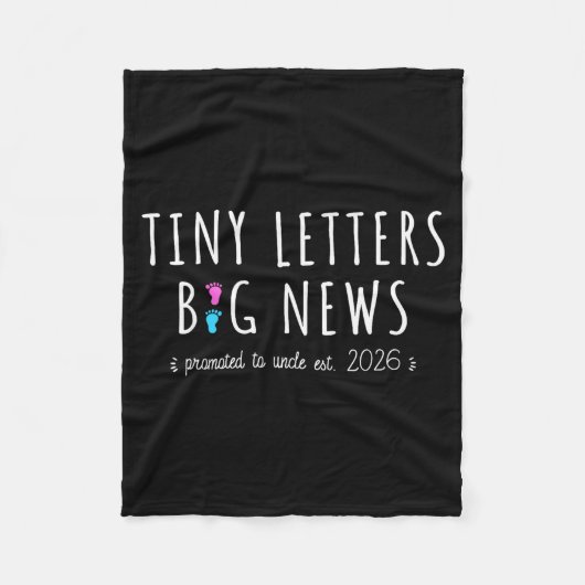 Promoted To Uncle 2026 - Baby Announcement First T Fleecedecke (Vorderseite)