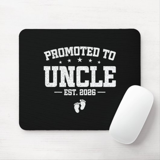 Promoted To Uncle 2026 Soon To Be Uncle Fathers Da Mousepad (Mit Mouse)