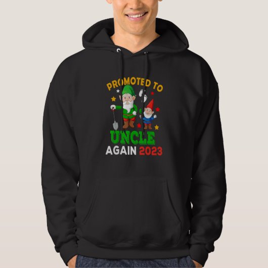 Promoted To Uncle Again 2023 Two Funny Gnomes Preg Hoodie (Vorderseite)
