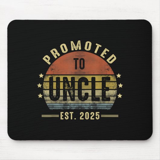 Promoted To Uncle Est 2025 New Uncle Fathers Day F Mousepad (Vorne)
