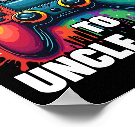 Promoted To Uncle Gender Reveal Leveling Up To Unc Poster (Ecke)