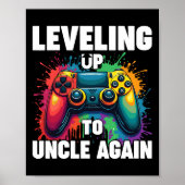 Promoted To Uncle Gender Reveal Leveling Up To Unc Poster (Vorne)