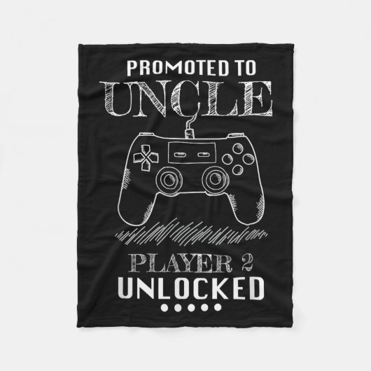 Promoted To Uncle Player 2 Unlock Shirt New Uncle Fleecedecke (Vorderseite)