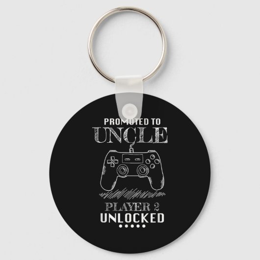 Promoted To Uncle Player 2 Unlock Shirt New Uncle Schlüsselanhänger (Vorderseite)