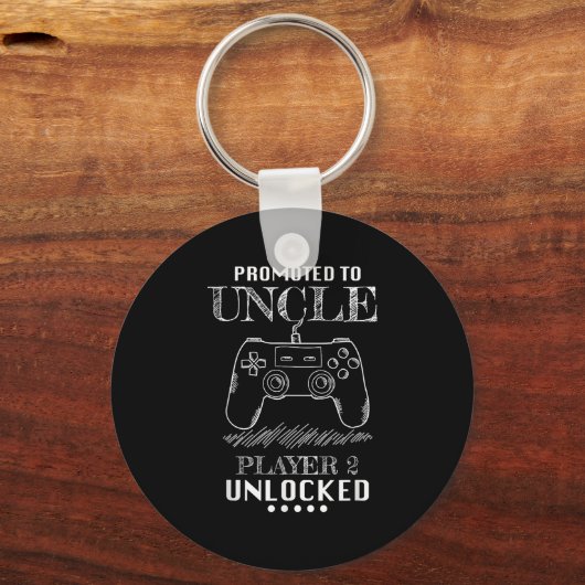 Promoted To Uncle Player 2 Unlock Shirt New Uncle Schlüsselanhänger (Vorderseite)