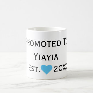 Promoted To Yiayia Black & Blue Mug Kaffeetasse