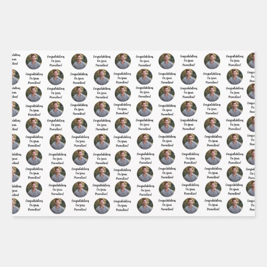 Promotion Congratulations Custom Message Gift Geschenkpapier Set (Vorderseite)