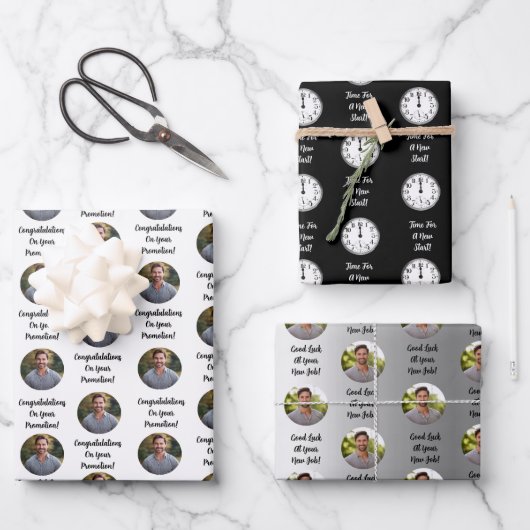 Promotion Congratulations Custom Message Gift Geschenkpapier Set (Vorderseite)