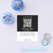 Promotion Scan Me QR Code Black & White Business Flyer (Einzeln)